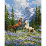 Набір для розпису за номерами "Вільна пара у лісі", 40х50 см, Ідейка