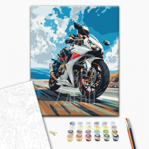 Набір для розпису за номерами "Шлях до Хмар", 40х50 см, Brushme