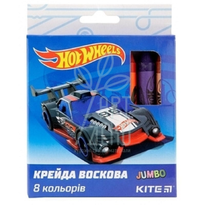 Набір крейди воскової "Hot Wheels", 8 шт., Kite