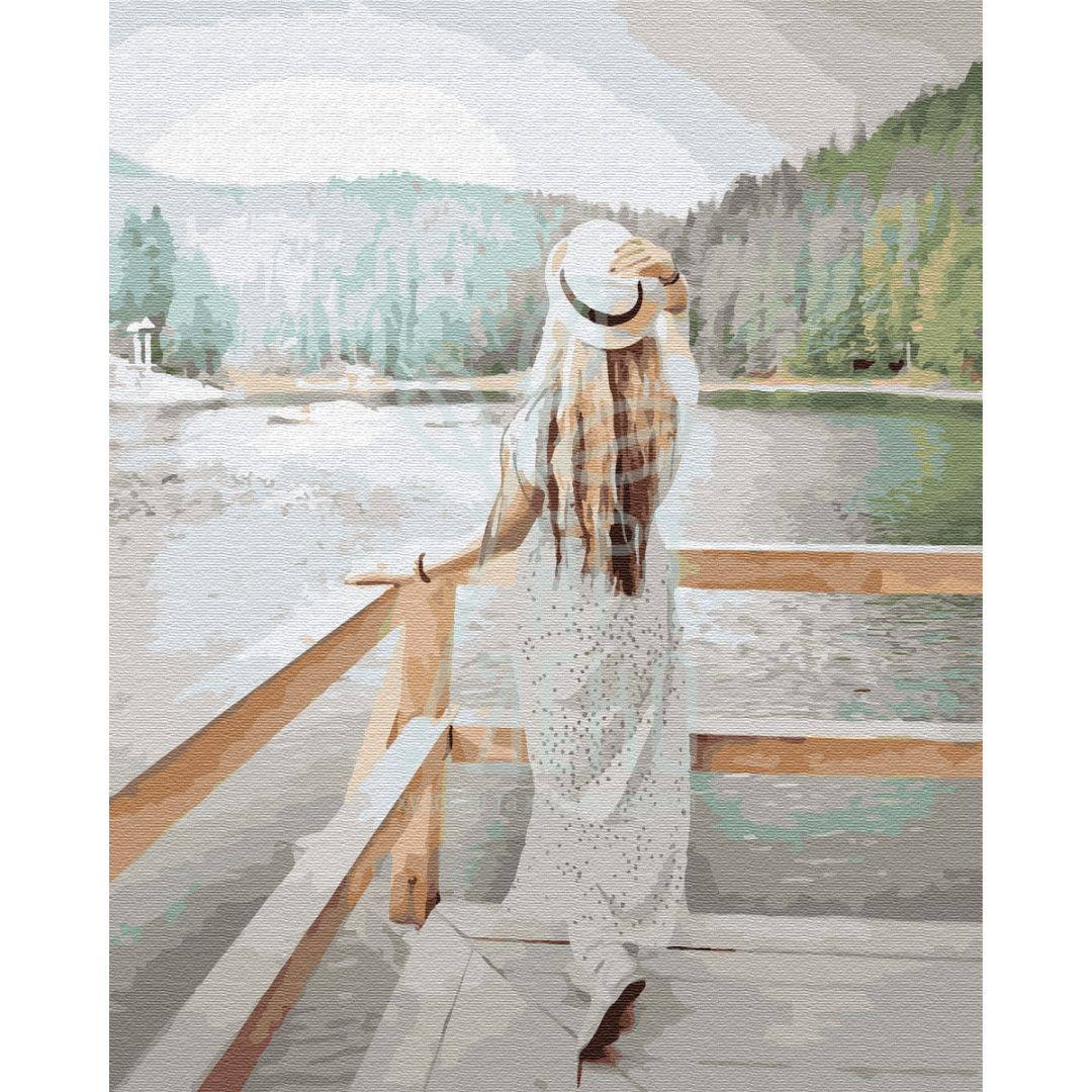 Набір для розпису за номерами "Леді на літній прогулянці", 40х50 см, Україна