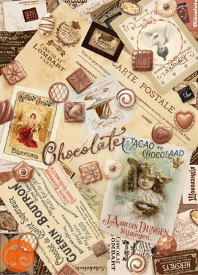 Папір для декупажу "Реклама шоколаду", 30,8х44 см, 45 г/м2, Cheap Art