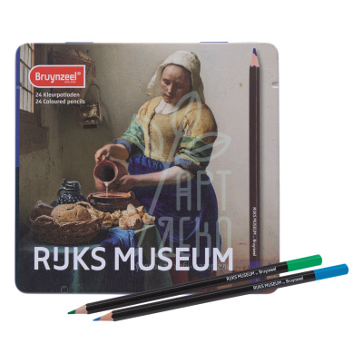 Набір олівців кольорових DUTCH MASTERS Ян Вермеєр "Молочниця", в металевій коробці, 24 шт, Bruynzeel