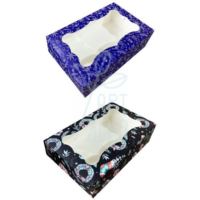 Коробка подарункова з віконцем "Орнамент", 25х17х8 см, Україна