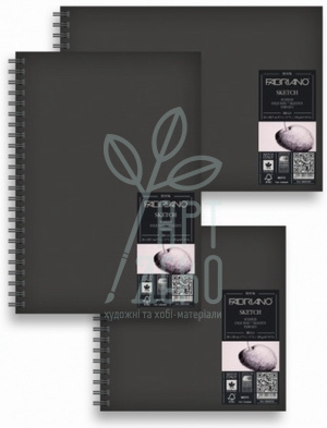 Альбом для ескізів Sketch Book "Портретний", спіраль, 110 г/м2, 80 л., Fabriano
