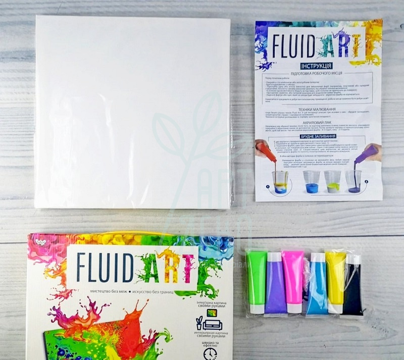 Набір для творчості "Fluid ART", 6 х30 мл, в асортименті, 31х31 см, Україна