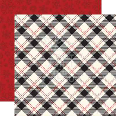 Папір для скрапбукінгу 30х30 см Night Before Christmas/Present Plaid Vol. 1, Echo Park