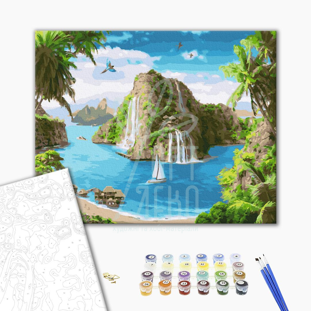 Набір для розпису за номерами "Тропічна гавань", 40х50 см, Україна
