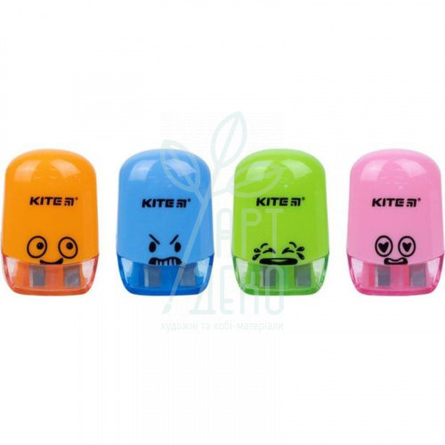 Точилка з контейнером Emotions, овальна, асорті кольорів, Kite