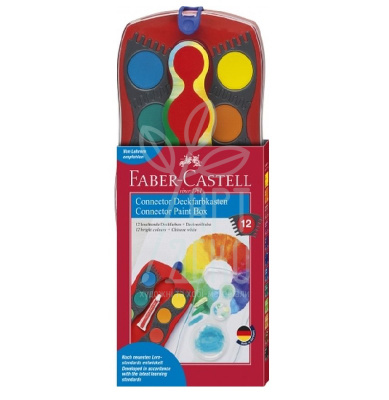 Набір акварельних фарб сухих Connector, 12 шт, Faber-Castell