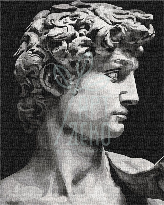 Набір для розпису за номерами, "Давид Мікеланджело", 40x50 см, Ідейка