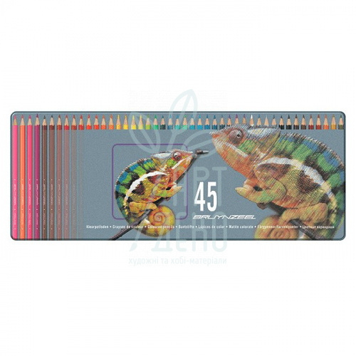 Набір олівців кольорових Chameleon, в металевій коробці, 45 шт, Bruynzeel
